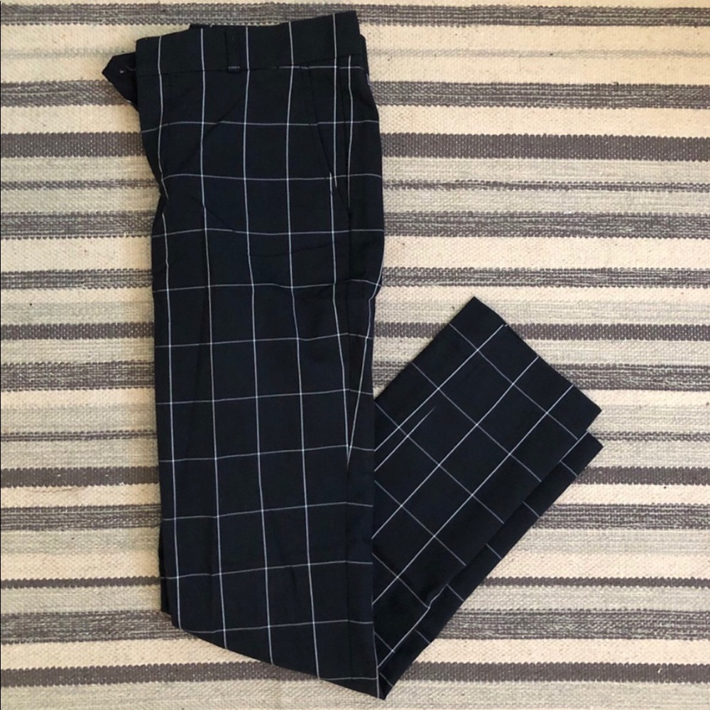 Banana Republic White and black boxed pants